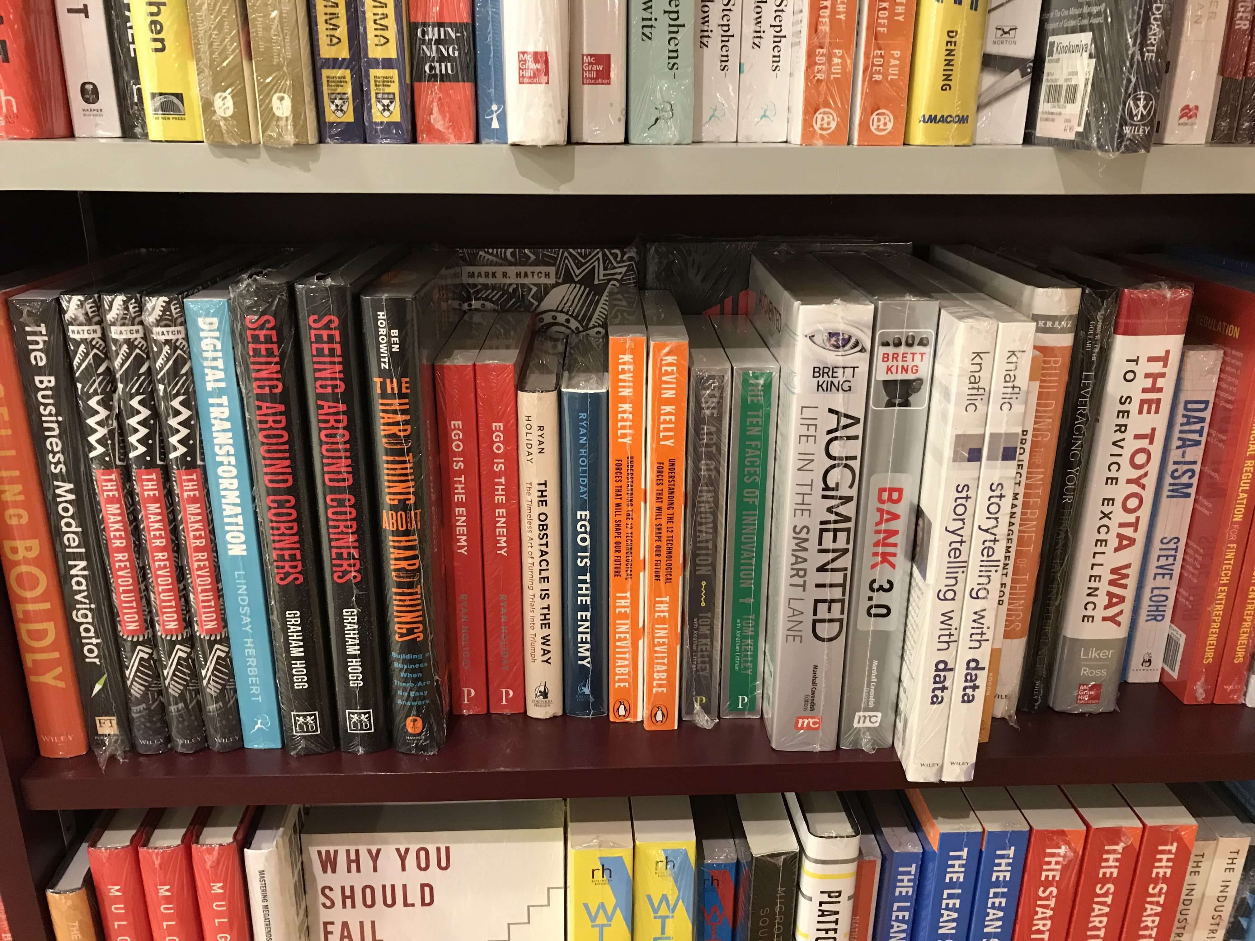 A bookshelf in Kinokuniya Singapore