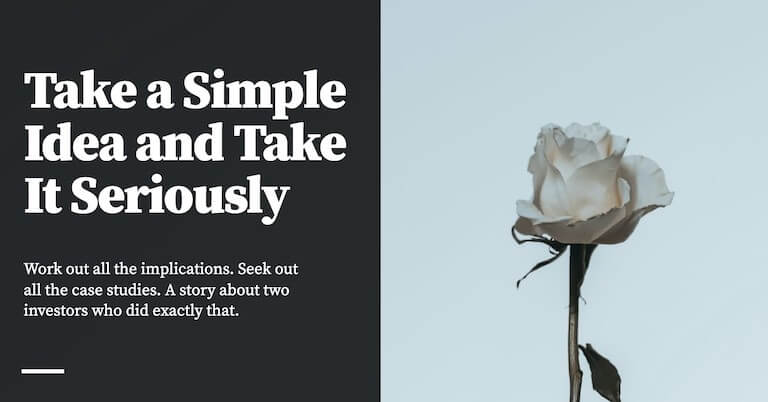 Feature image for Take a Simple Idea and Take It Seriously