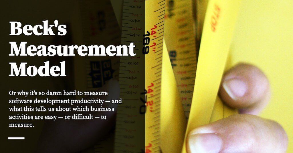 Feature image for Beck’s Measurement Model, or Why It’s So Damn Hard to Measure Software Development