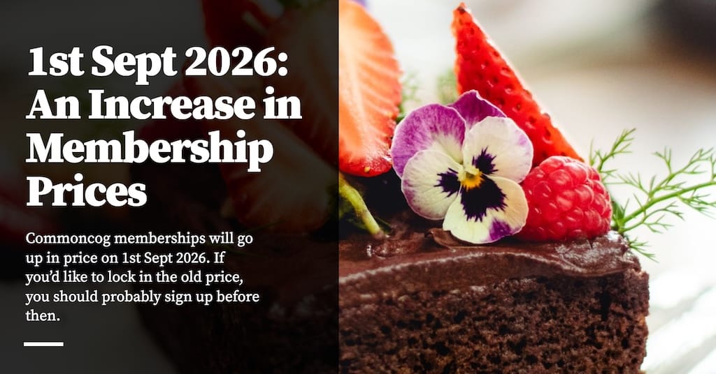 1st Sept 2026: An Increase in Membership Prices